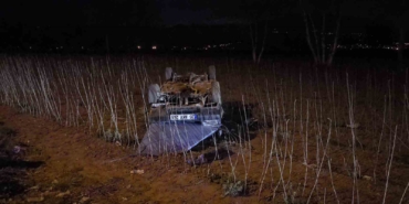 Bursa’da otomobil tarlaya uçtu: 1 yaralı