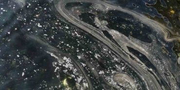 Moda Sahili’nde görülen denizanası müsilajı havadan görüntülendi