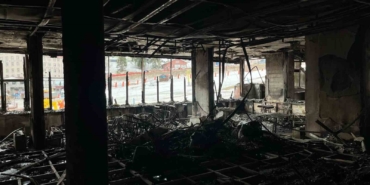 Yanan otelin içi böyle görüntülendi