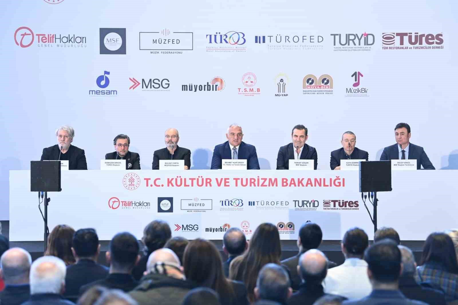 Bakan Ersoy: "Müzik meslek birliklerinin telif geliri 2 milyar TL’yi aşmış durumda"