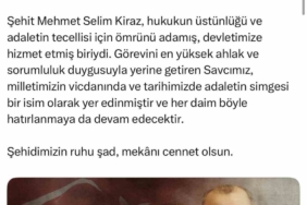 İletişim Başkanı Fahrettin Altun, şehit Savcı Mehmet Selim Kiraz’ı andı