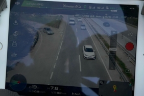 D-100’de dronlu denetim: 1 saatte 50 araca 54 bin lira ceza