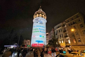 Galata Kulesi’ne yansıtılan video ile Su Günü’ne dikkat çekildi