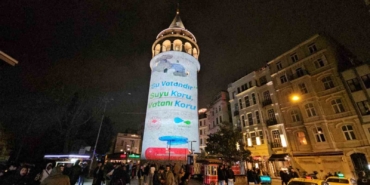 Galata Kulesi’ne yansıtılan video ile Su Günü’ne dikkat çekildi