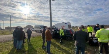 Direğe çarpan otomobildeki 6 kişi yaralandı