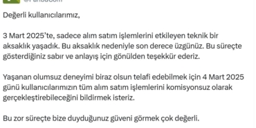 Paribu’dan alım satım işlemlerindeki 10 saatlik aksamaya ilişkin açıklama