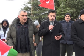 İsrail’in Gazze’ye yönelik saldırıları Kırklareli’nde protesto edildi