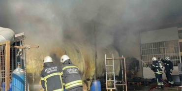 Tekirdağ’da üretim tesisinde deneme esnasında yangın çıktı