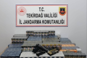 Tekirdağ’da jandarmadan kaçak tütün ve silah operasyonu
