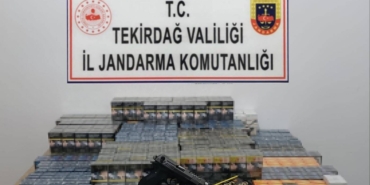 Tekirdağ’da jandarmadan kaçak tütün ve silah operasyonu