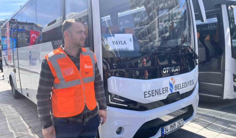 Esenler Belediyesi’nden kabir ziyareti yapmak isteyen vatandaşlara ücretsiz ulaşım desteği