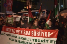İsrail Başkonsolosluğu önünde ‘Gazze’ protestosu
