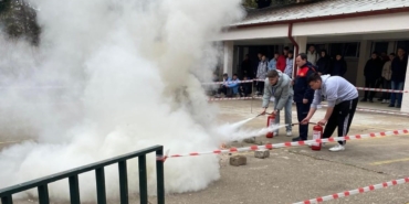 Kırklareli’nde öğrencilere yangın tatbikatı