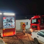 Konut inşaatı yangınında işçileri Allah korudu