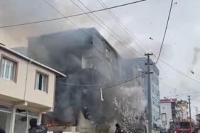 Çerkezköy’deki doğal gaz patlamasının ilk anları böyle görüntülendi: Ortalık savaş alanına döndü