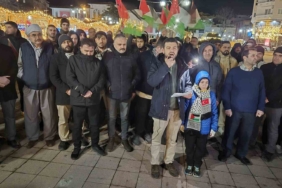 Tekirdağ’da vatandaşlar Gazze için toplandı