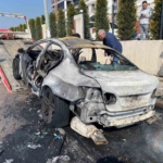 Park halindeki otomobil küle döndü