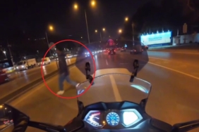 100 kilometre hızla giderken, kaza böyle teğet geçti