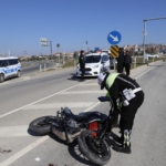 Keşan’da otomobil ile çarpışan motosikletin sürücüsü ağır yaralandı