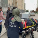 Talihsiz işçi iskelenin devrilmesi sonucu yaralandı