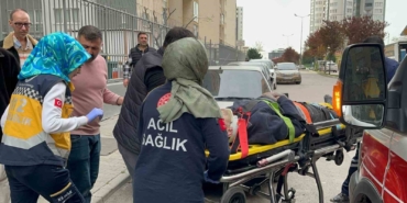 Talihsiz işçi iskelenin devrilmesi sonucu yaralandı