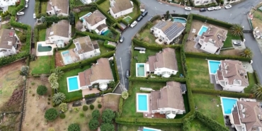 Özcan Deniz’in lüks villalarının bulunduğu site havadan görüntülendi