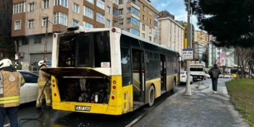 Eyüpsultan’da İETT otobüsünde korkutan yangın