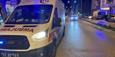 Edirne’de motosikletin çarptığı yaya yaralandı