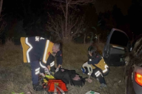 Tekirdağ’da otomobil takla attı: 1 yaralı