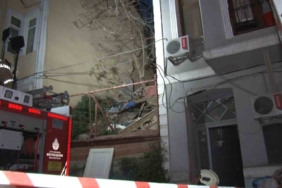 Şişli’de 2 katlı binada meydana gelen kısmi çökme korkuttu