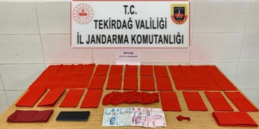 Tekirdağ’da peçeteye emdirilmiş halde uyuşturucu ele geçirildi: 1 tutuklama