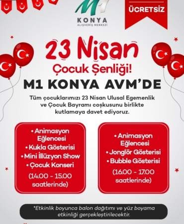 23 Nisan coşkusu M1 Konya AVM’de çocuklarla buluşuyor
