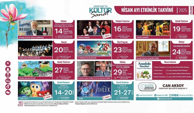 Esenyurt’ta nisan ayı kültür sanat etkinlikleri belli oldu