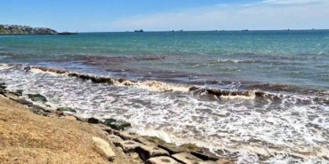 Tekirdağ’da poyraz sonrası deniz yüzeyi kızıl yosunla kaplandı