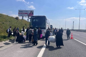Kuzey Marmara Otoyolu’nda yolcu otobüsünde yangın