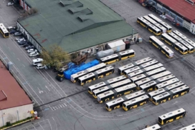 İETT garajları otobüs mezarlığına dönüştü, yanan otobüsler havadan görüntülendi