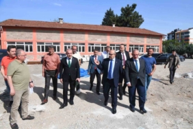 Balıkesir’de devam eden okul inşaatlarına Vali Ustaoğlu’ndan denetim