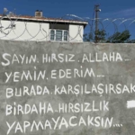 Tekirdağ’da hırsıza duvar yazılı tepki