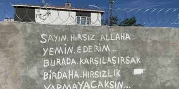 Tekirdağ’da hırsıza duvar yazılı tepki