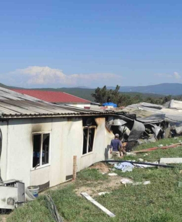 Bilecik’te işçilerin kaldığı konteynerde yangın
