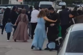 Düğün öncesi yumruklu kavga kameraya yansıdı