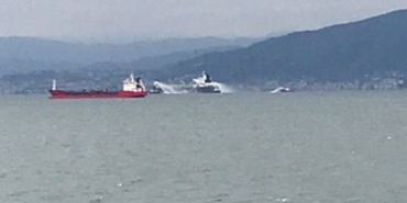 İzmit Körfezi’nde tanker gemisinde korkutan yangın