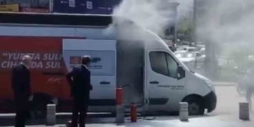 CHP seçim aracı alev alev yandı