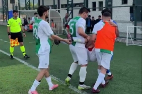 Bursa Amatör maçında skandal