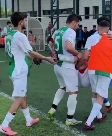 Bursa Amatör maçında skandal