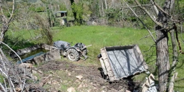 Balıkesir’de traktör devrildi, 1 kişi yaralandı