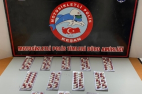 Keşan’da 168 adet sentetik ecza ele geçirildi