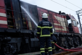 Edirne’de yük treninde yangın