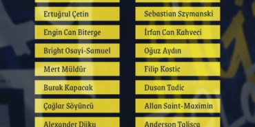 Fenerbahçe’nin, Sivasspor maçı kamp kadrosu açıklandı