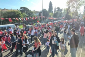 Tekirdağ’da 23 Nisan yürüyüşü renkli görüntülere sahne oldu